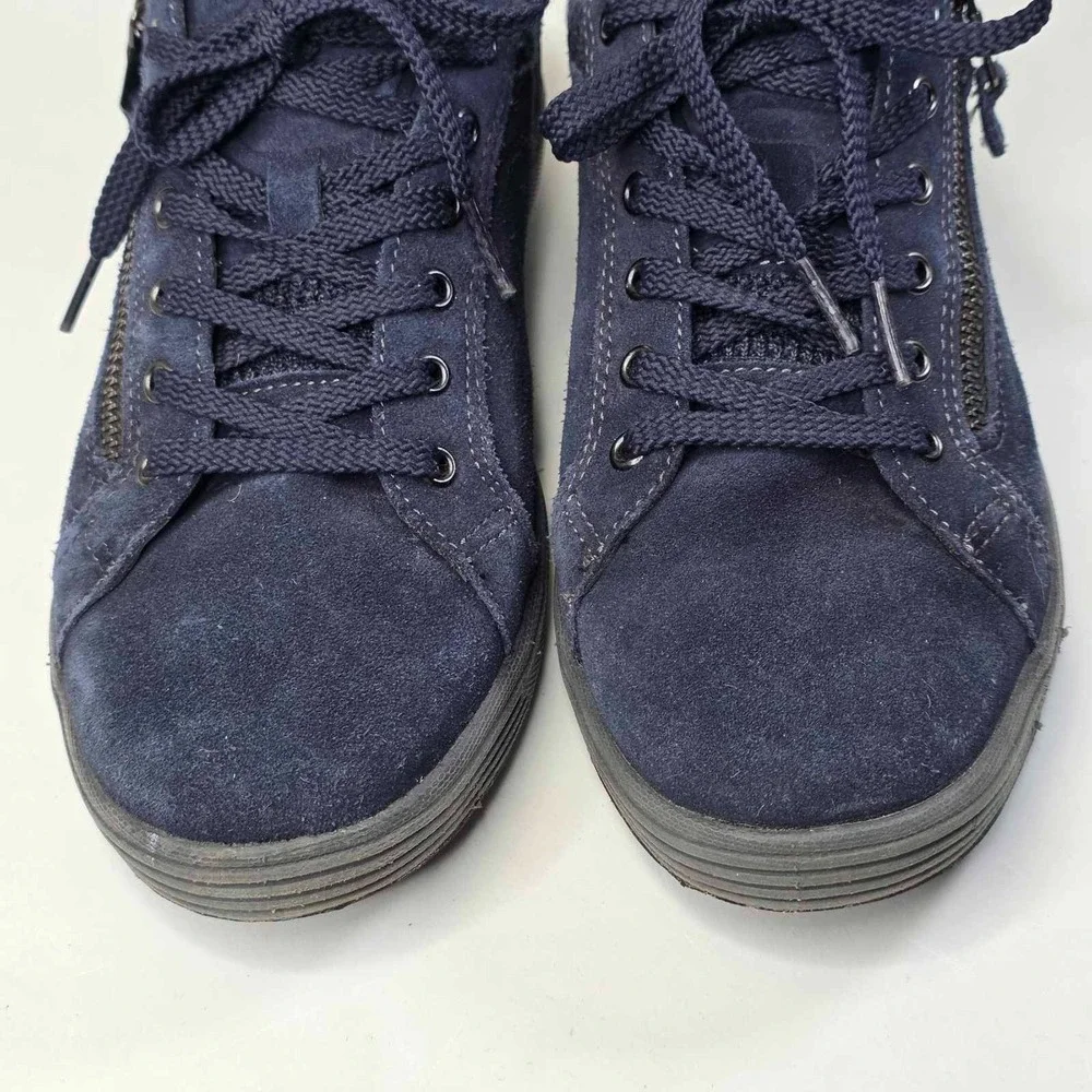 Allrounder by Mephisto Madrigal Women's Sneakers Size 8.5 Navy Suede Shoes
